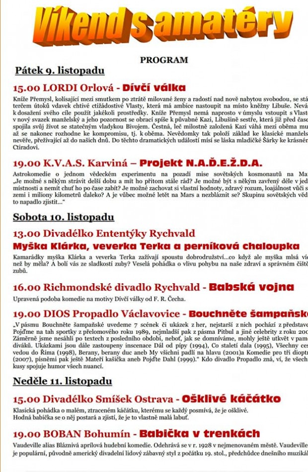 Program přehlídky